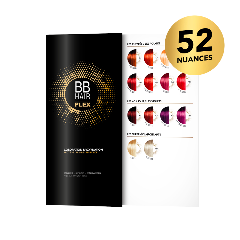 Tabela de cores BB Hair Plex - 52 tons